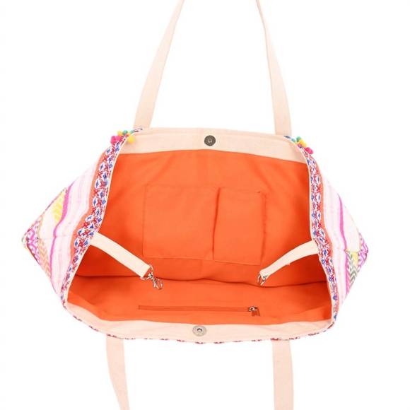 NEW AMERICA & BEYOND women's isabella embellished tote bag in multicolor - Picture 3 of 4